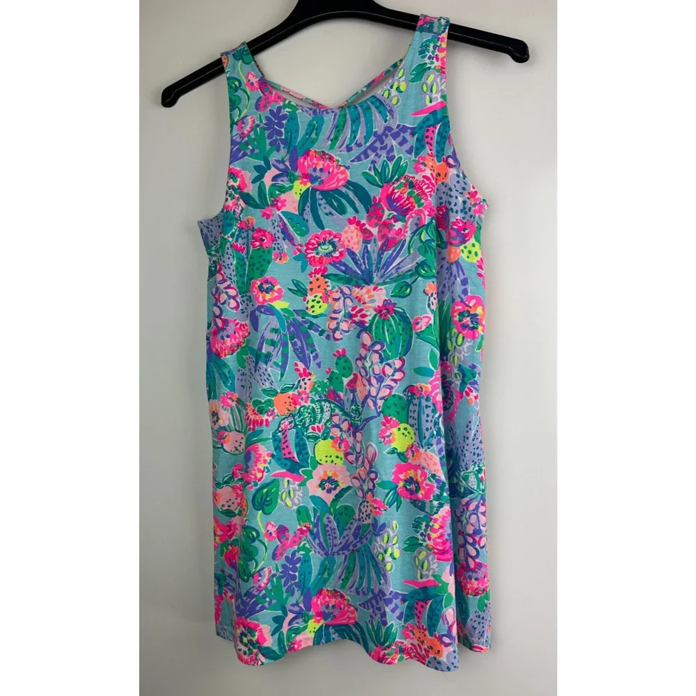 Lilly Pulitzer Kristen Dress Mini Multi-Color Printed Tropical Fruit Small Short - Picture 12 of 12